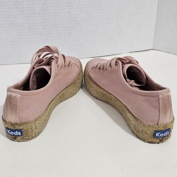 Keds Womens Pink Triple Kick Canvas Jute Sneaker - Picture 7 of 12